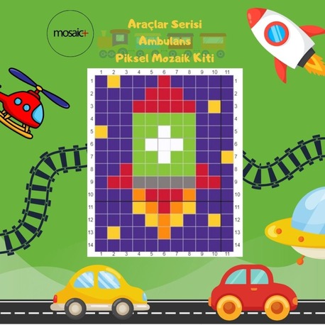 ROKET-2 Çocuklar İçin Piksel Mozaik Kiti