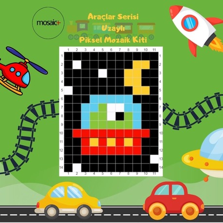 UZAYLI Çocuklar İçin Piksel Mozaik Kiti