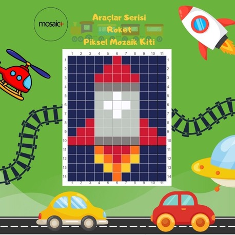 ROKET Çocuklar İçin Piksel Mozaik Kiti