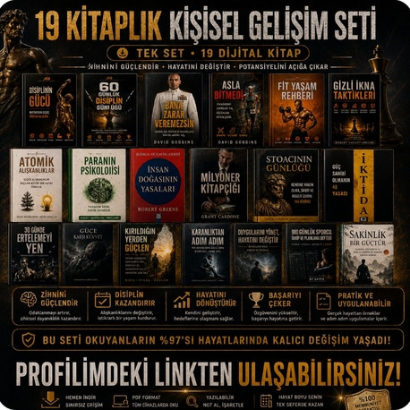 Kişisel Gelişim Mega Seti (19 Kitap) | Disiplin, Motivasyon, Başarı ve Finans PDF E-Kitap