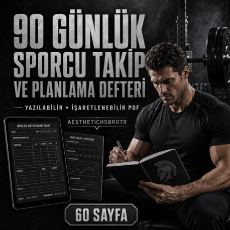 90 Günlük Sporcu Takip ve Planlama Defteri – Doldurulabilir PDF