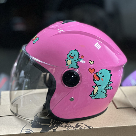 PEMBE ÇOCUK KASKI 7/12 YAŞ UYUMLU STANDART BEDEN / MOTOKASKK