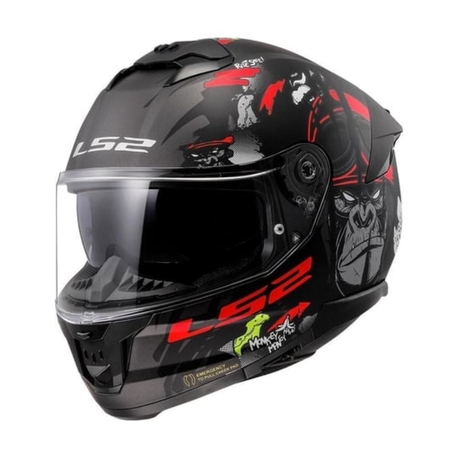 Ls2 Stream 2 Angry Monkey Full Face Motosiklet Kaskı