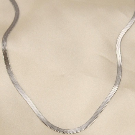 316L Çelik Silver Renk 45 cm İtalyan Zincir Model Kadın Kolye | BKO5903
