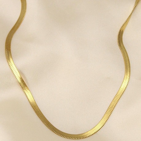 316L Çelik Gold Renk Burgu Model 45 cm Kadın Kolye | BKO5902