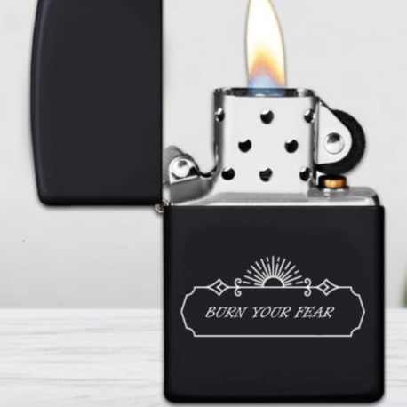 BURN YOUR FEAR benzinli çakmak