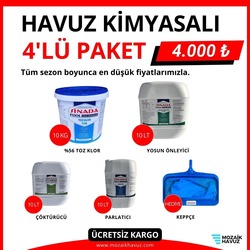 HAVUZ KİMYASALI 4'LÜ PAKET - HAVUZ KİMYASALI 4'LÜ SET - HAVUZ KİMYASALI  4'LÜ KÜÇÜK PAKET
