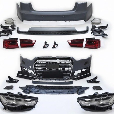 Audi A6 (C7) 2012–2015 Uyumlu 2016–2018 S-Line Facelift Dönüşüm Body Kit – Komple Set