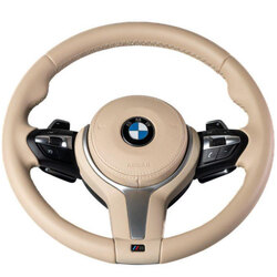 BMW F Serisi Bej Deri Orijinal M Performance Multifonksiyonel Direksiyon Simidi