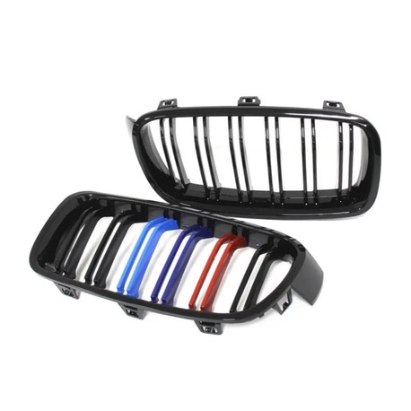 BMW F30 M3 Dizayn Panjur – Parlak Siyah – M Renkli Çıtalar (Sağ & Sol Takım)