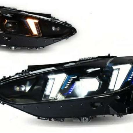 BMW G22 / G23 / G26 (Makyajsız) Uyumlu LCI Dizayn LED Far Seti – Şerit Gündüz LED + Animasyon