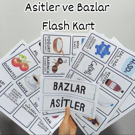ASİTLER BAZLAR FLASH KART