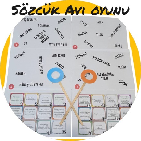 SÖZCÜK AVI OYUNU 5.SINIF GÜNEŞ-DÜNYA-AY