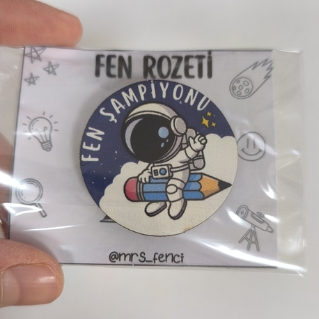 Fen şampiyonu rozeti 2.model