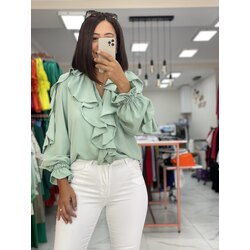 MİNT YEŞİLİ ÖNÜ FIRFIRLI MODEL 