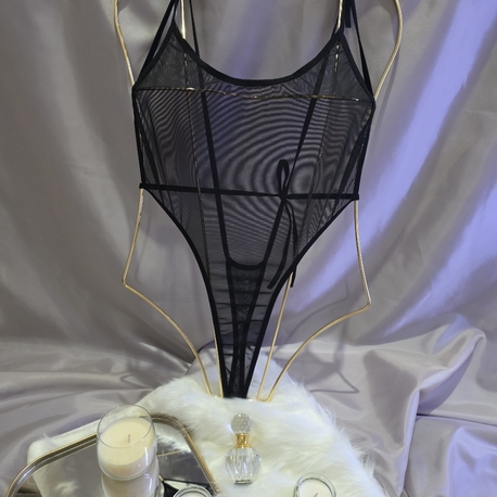 Black Tül Bodysuit TN0027