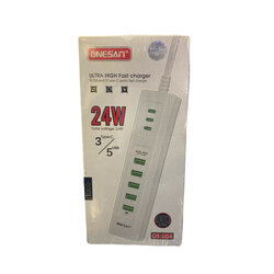 24 Watt  5 USB 3 Typ-C Girişli Üçlü Priz 