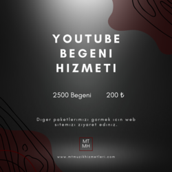 Youtube Beğeni Hizmetleri - 2500 Beğeni