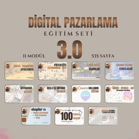 DİGİTAL PAZARLAMA EĞİTİM SETİ 3.0