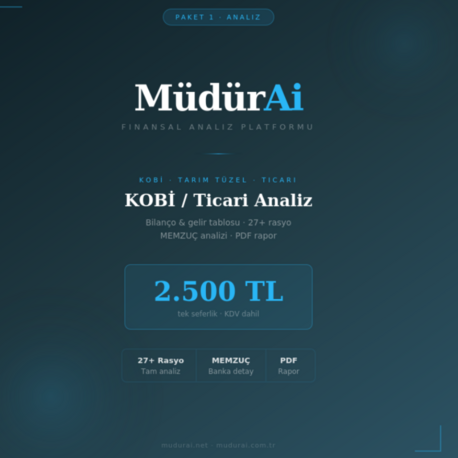 MüdürAI KOBİ / Ticari Analiz