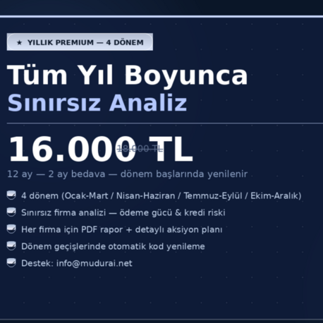 MüdürAI Bayi Paketi — Yıllık (4 Dönem)