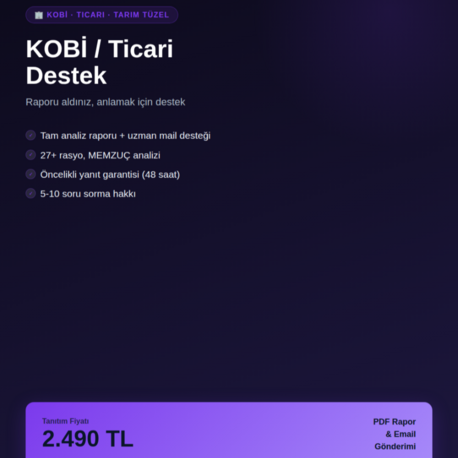 MüdürAI KOBİ / Ticari Destek