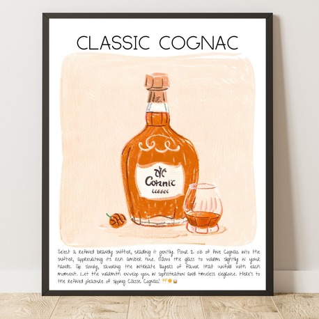Classic Cognac Art Print Tasarım Poster No:2
