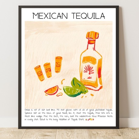 Mexican Tequila Art Print Tasarım Poster No:1