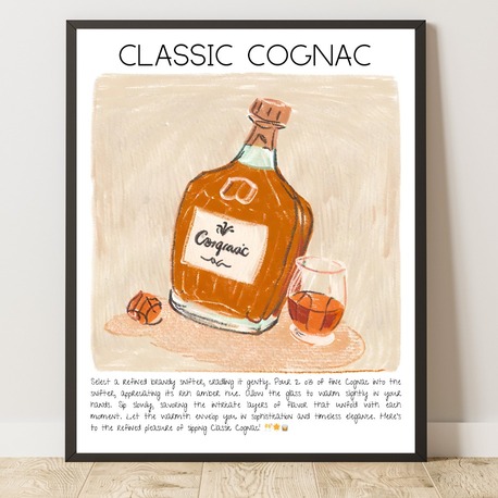 Classic Cognac Art Print Tasarım Poster No:1