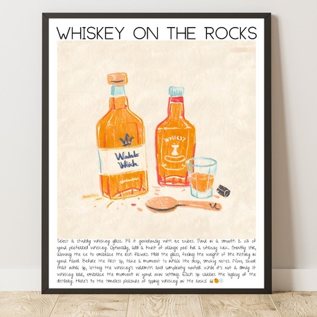 Whiskey On The Rocks Art Print Tasarım Poster No:3