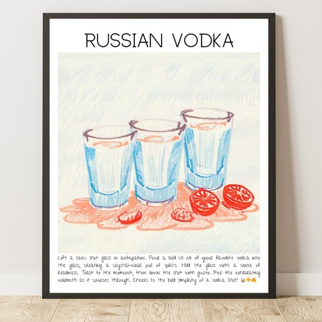 Russian Vodka Art Print Tasarım Poster No:2