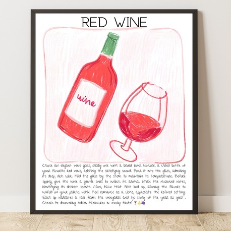 Red Wine Art Print Tasarım Poster No:2