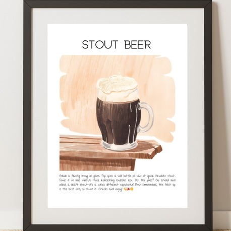 Stout Beer Art Print Tasarım Poster No:2
