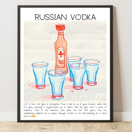 Russian Vodka Art Print Tasarım Poster No:1