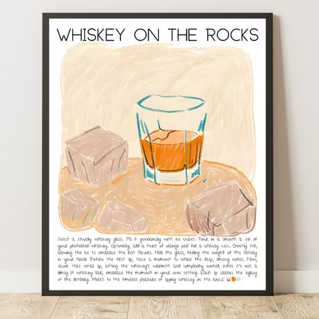Whiskey On The Rocks Art Print Tasarım Poster No:2