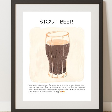 Stout Beer Art Print Tasarım Poster No:1