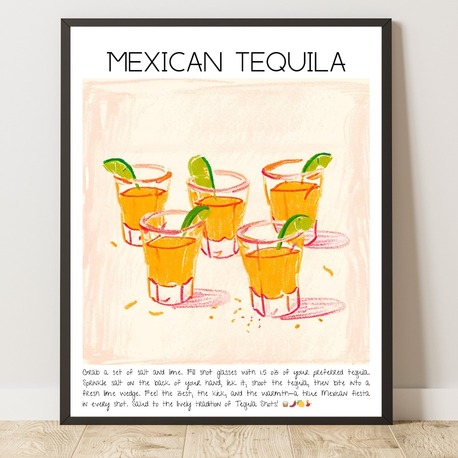 Mexican Tequila Art Print Tasarım Poster No:2
