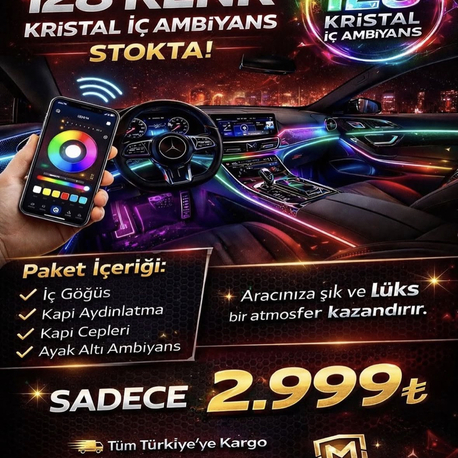 128 RENK TELEFON KONTROLLÜ KRİSTAL AMBİYANS