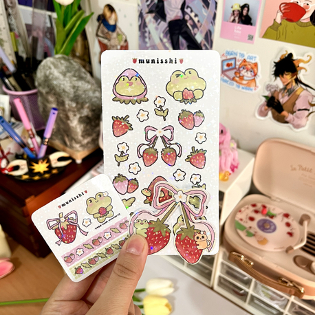 Froggyberry hologramsız Sticker Sayfası 