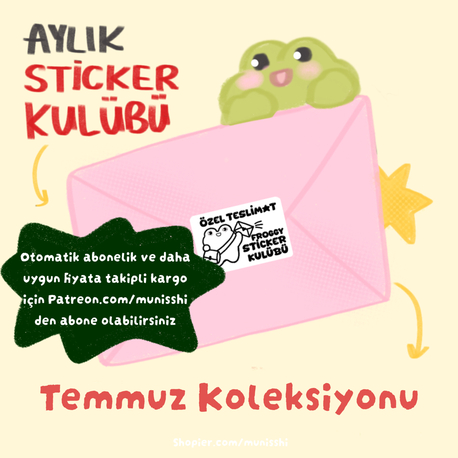 Temmuz Ayı Sticker Kulübü Üyeliği l Sardines 