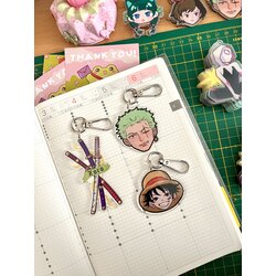 One Piece Charm | Luffy, Zoro ve Zoro Kılıç 