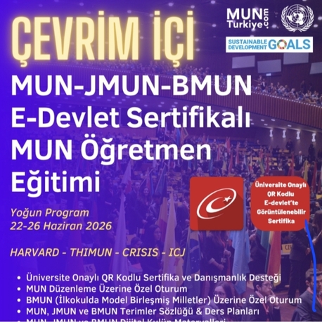 MUN Öğretmen Eğitimi 22-26 Haziran