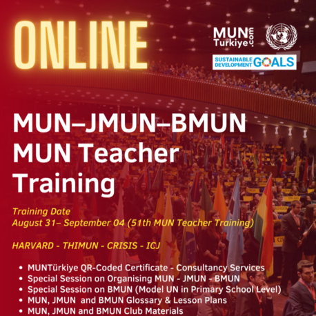 51th MUN Teacher Training  (31 August - 4 September 7 PM - 10.30 PM)