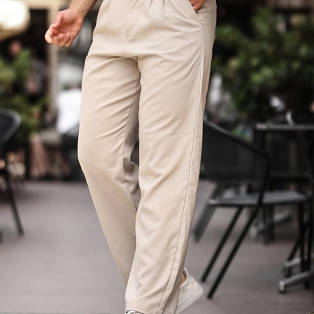 Günlük Şıklığın Yeni Yorum: krem Baggy Pantolon