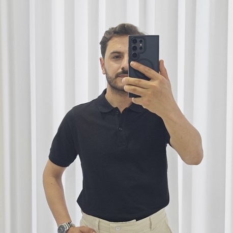 Erkek Siyah Polo Yaka Tişört