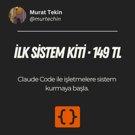 İlk Sistem Kiti – İşletmelere Sistem Kurmaya Başla (CLAUDE.md Şablonları + Prompt'lar)