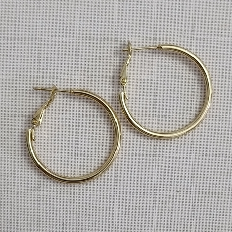 Gold Halka Küpe Büyük Boy 