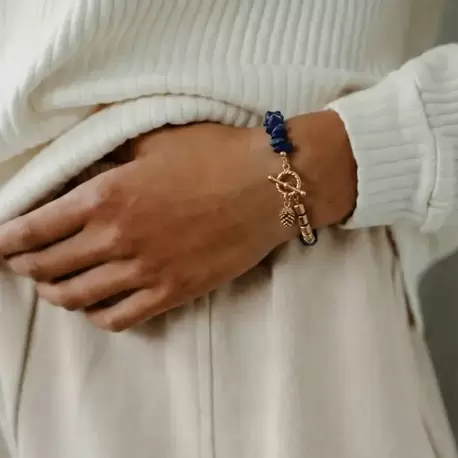 Lapis Lazuli Hematit Bileklik