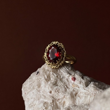 Lal Taşı Garnet Yüzük