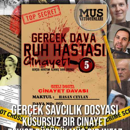 Ruh Hastası Davası Dedektif Oyunu Cinayet Çözme Katil Kim Suçlu Bulma Kutu Oyunu